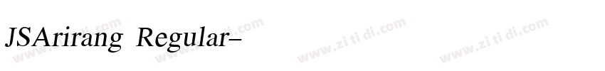 JSArirang Regular字体转换